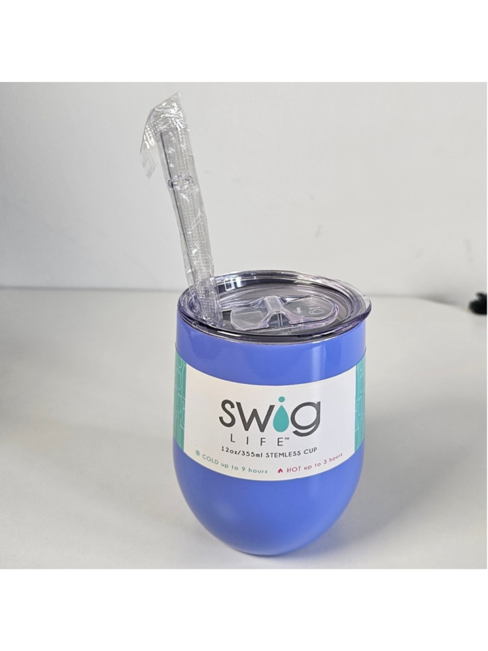 Swig Life Blue Stemless Cup Stainless Steel Triple Insulated